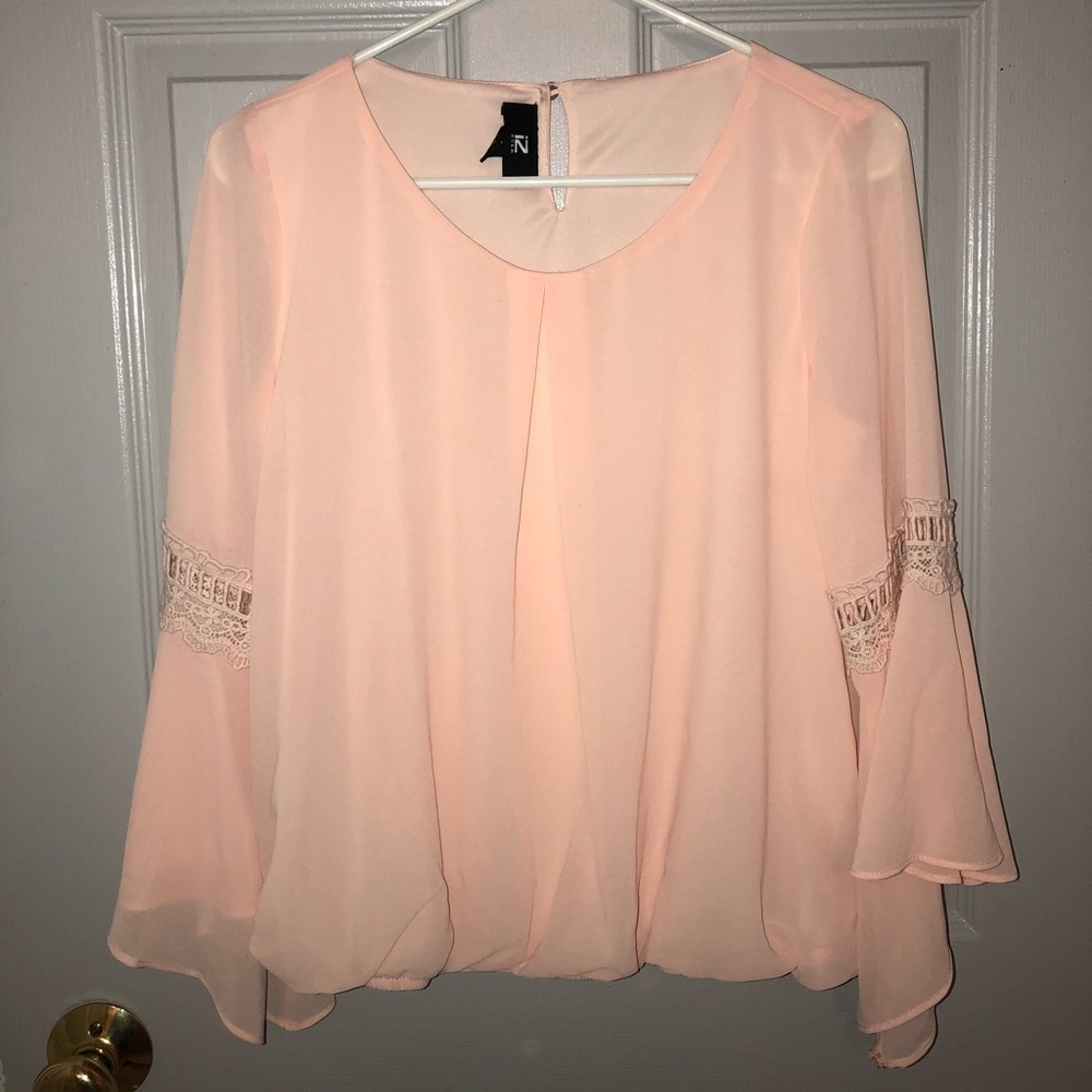 Pink Peasant Blouse